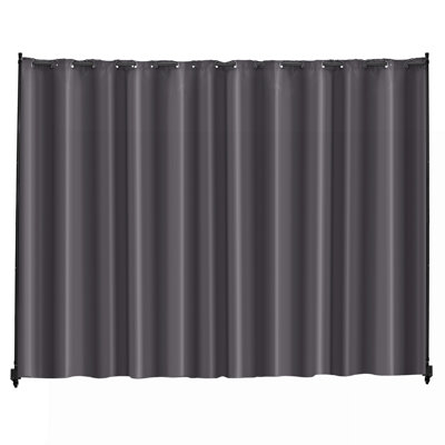 Room Divider, Portable Panel Room Divider with Wheels Curtain Divider Stand, Freestanding Room Divider Privacy Screen for Office, Bedroom, Dining Room, Study