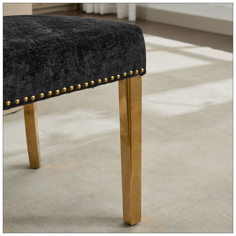 Dining Chairs For Kitchen, Gold, Black