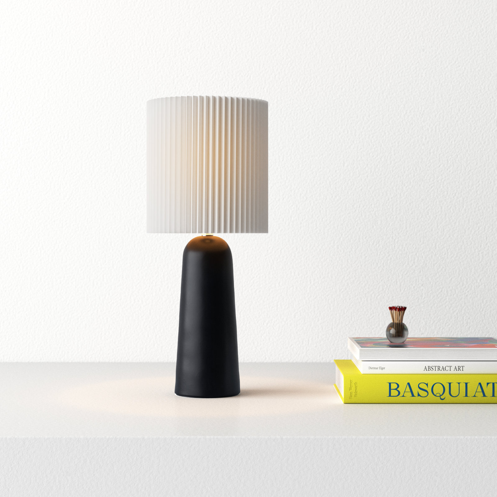 Racine Ceramic Table Lamp, Black