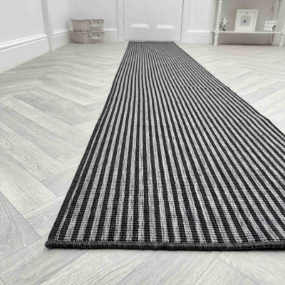 Runner Striped Flatweave Area Rug