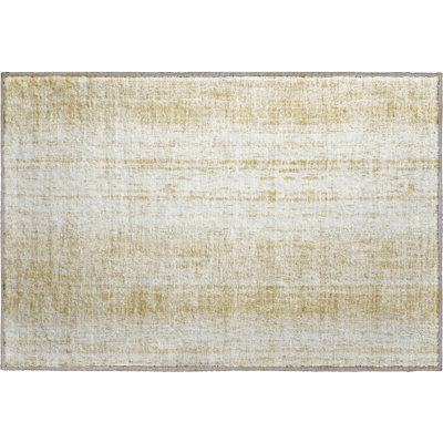 Premium Machine Washable Prisco Gold Rug