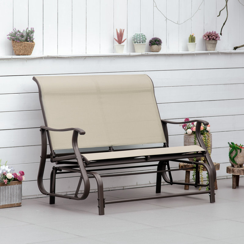 Chaise berçante d'extérieur en métal