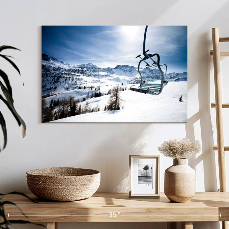 Ski Lift With A View, 16" H x 24" W