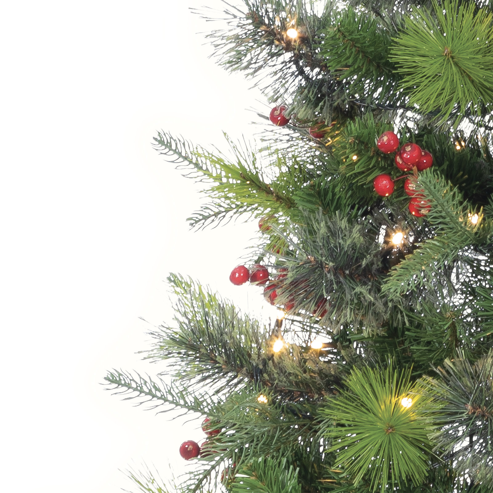 White 6' Pre-Lit Pine Tree