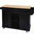 Large Storage Space Kitchen Cart With Solid Wood Cabinet Feet Drop Door And Movement-1897282131