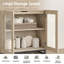 Armoire d'appoint moderne avec 2 portes en verre, commode d'appoint multifonctionnelle avec grand rangement et tablette réglable-934409832