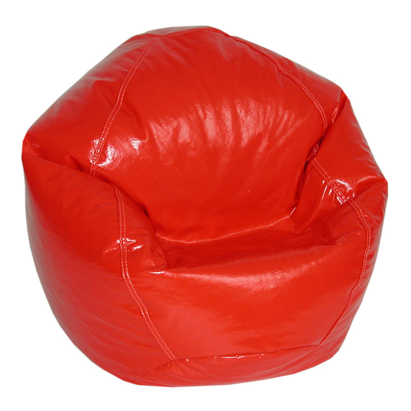 Fauteuil à billes et méridienne standard en similicuir, Similicuir rouge à lèvres