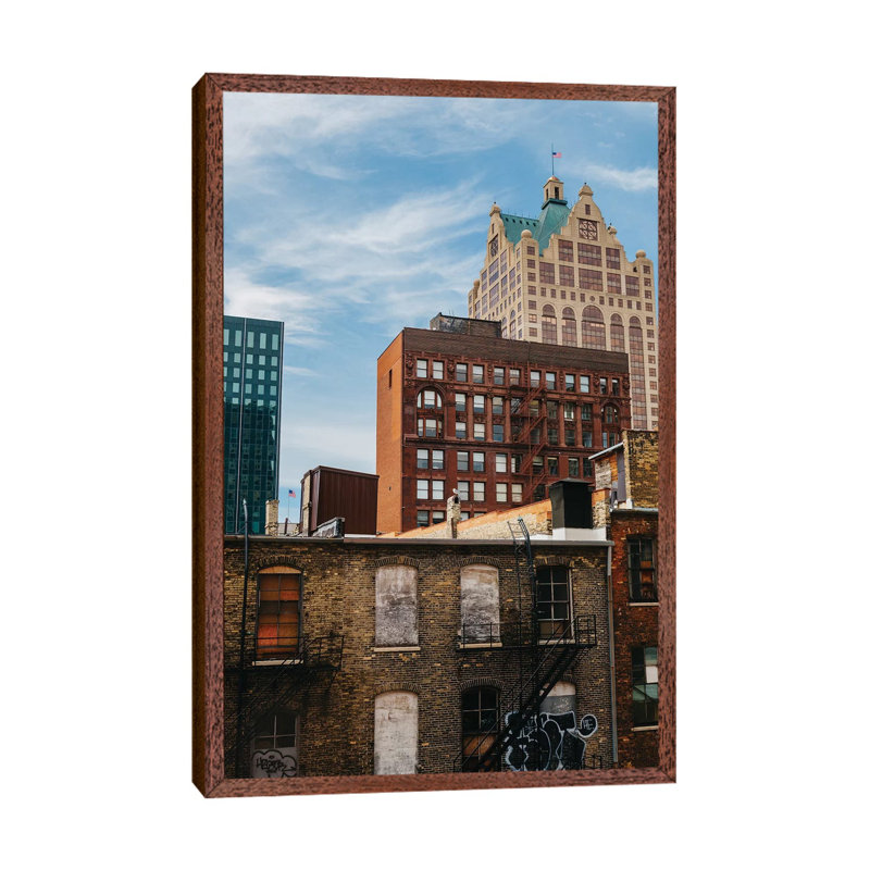 Milwaukee Perch by Bethany Young - Print on Canvas, Classic Brown Wood Framed, 66.04cm H x 45.72cm W x 3.81cm D