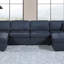 Ensemble de canapé modulaire de style contemporain Raf and Laf Chaise sans accoudoirs de couleur bleu foncé Dorris-946641088