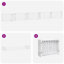 Archie & Oscar Dog Gate With Door Foldable 10 Panels White 800 Cm Poplar Wood-986195421-986195419