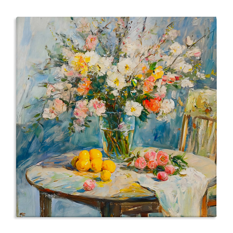 Citrus Breakfast Table Setting Canvas, design by Creative Studio, 17" H x 17" W