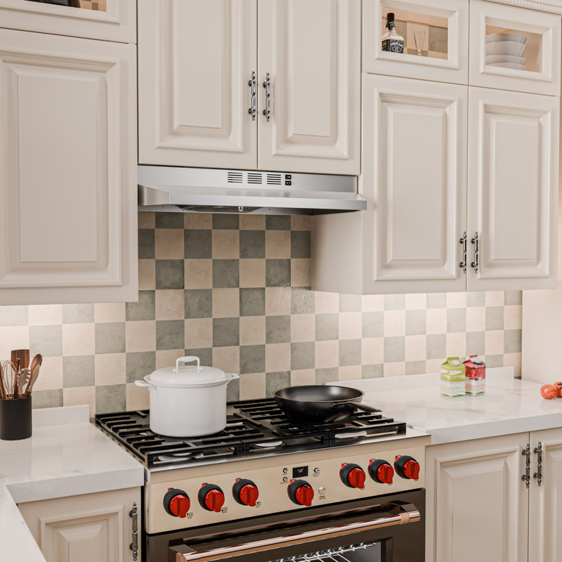 30" Stainless Steel Under Cabinet Range Hood 380 CFM, Convertible Vent, LED, Low Noise, Top & Rear Venting