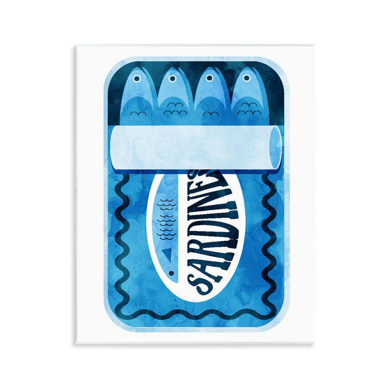 Plaque murale moderne en conserve de sardines, par Lil 'Rue