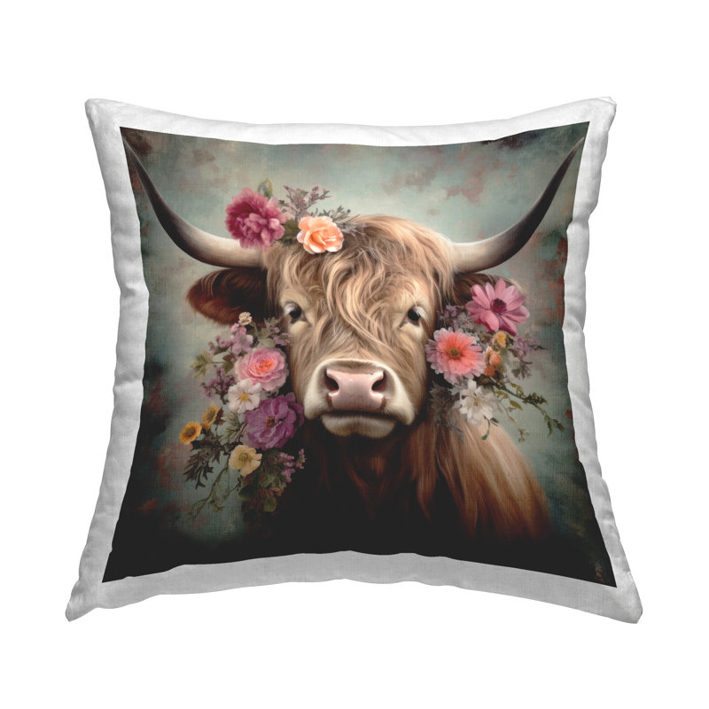 Coussin avec des marguerites Gerbera, imprimé décoratif par Irena Orlov