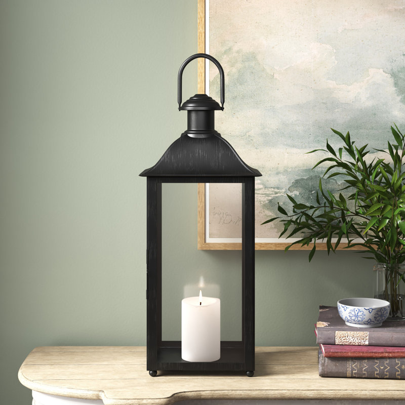 Porte-lanterne Idora, H 30 po x l 11,5 po x P 11,5 po, Noir