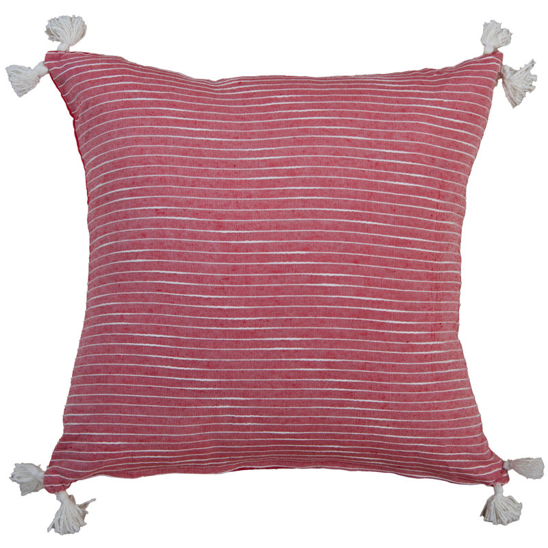 Jeté en mélange de coton, Polyester, Rouge