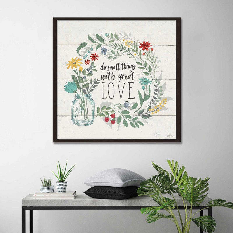 " Blooming Thoughts IV ", 39.5" H x 39.5" W x 2" D, Espresso Floater Frame