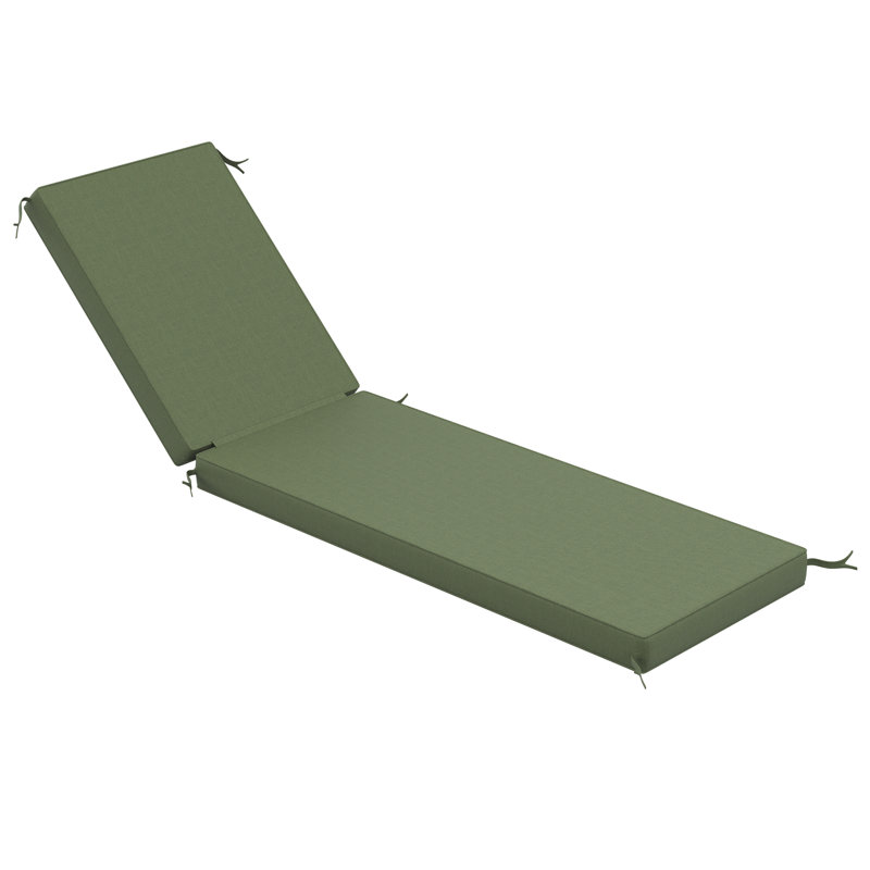 Sunbrella® Outdoor Chaise Cushion, 21" W x 78" D, Canvas Fern