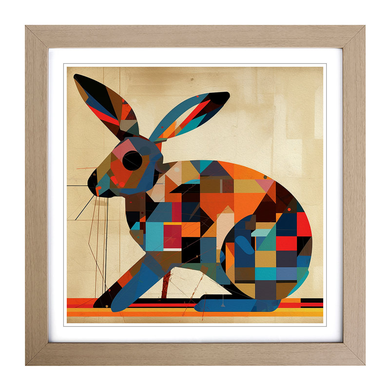 Rabbit Constructivism No.3 - Print, Oak