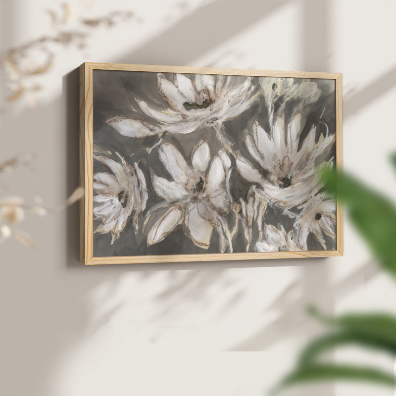 Magnolia embelli II - reproduction encadrée - réversible, H 8 po x l 10 po, Naturel