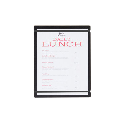 Tableau de menu avec bandes flexibles