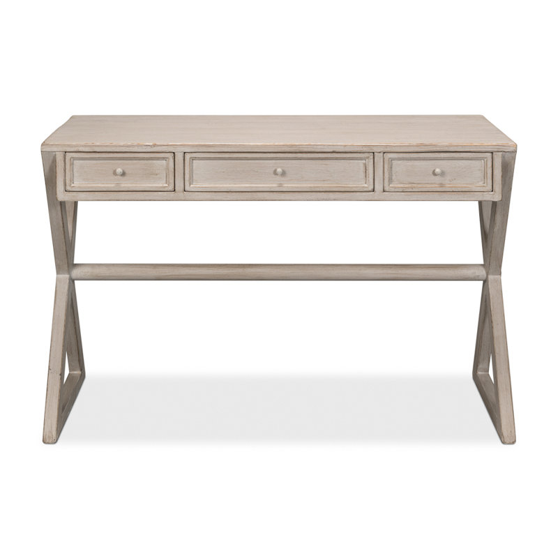 Kitchen Solid Wood Writing Desk, Stone Gray