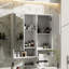 Armoire à pharmacie murale 29 po x 28 po avec miroir et barre à serviettes-1046120482