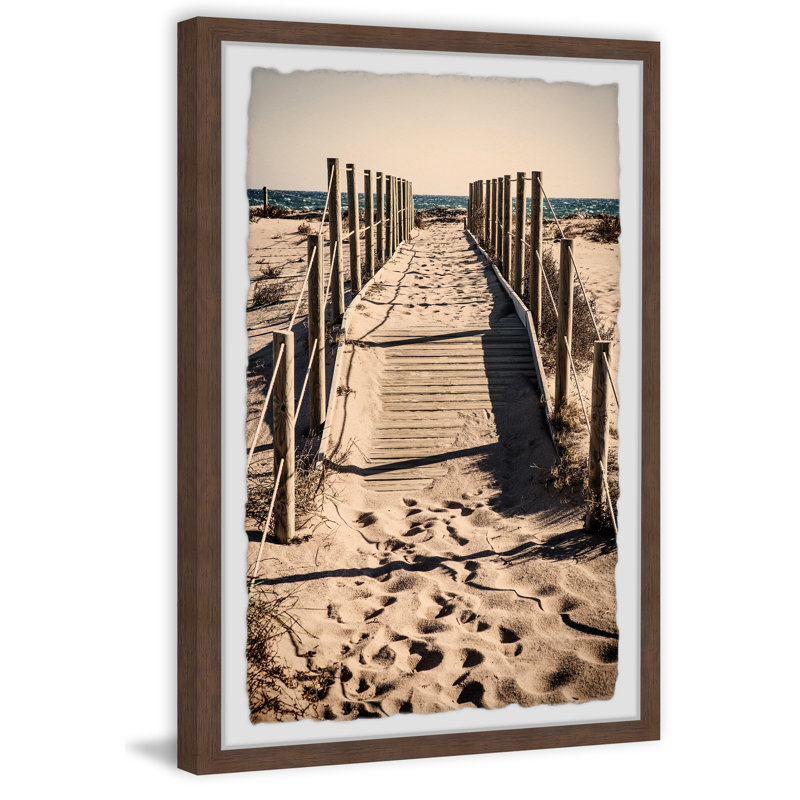 Bridge and Sand - Photographie avec cadre photo, H 24 po x l 16 po x P 1,5 po