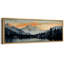 Woodland Forest Landscape Sunset Mountain Range and Lake, reproduction d'art sur toile-111664881-96074447