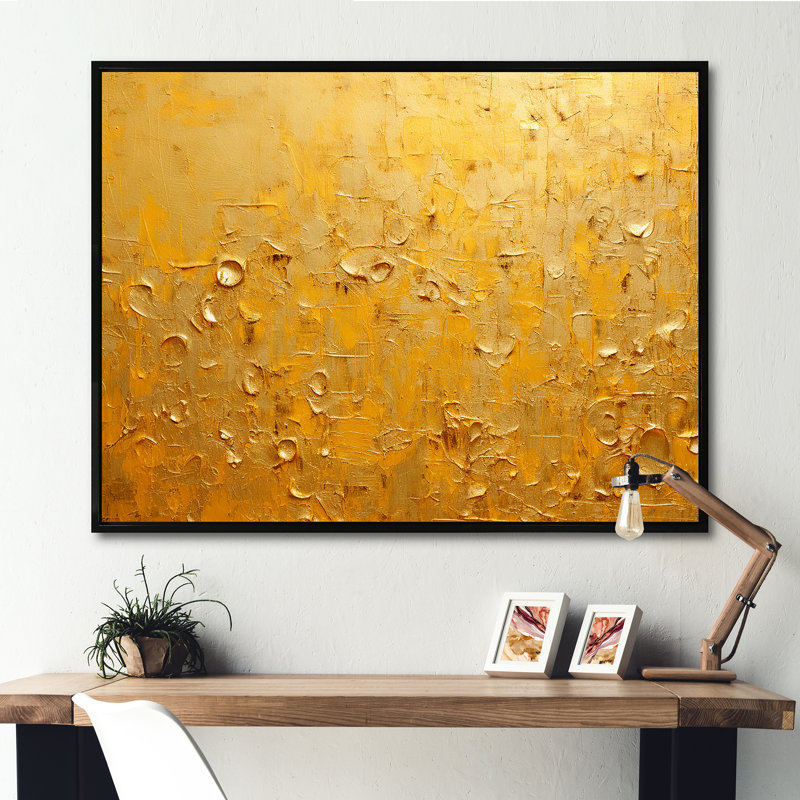 «Abstract Field Of Flowers», reproduction d'art sur toile abstraite, Cadre flottant noir, H 12 po x l 20 po