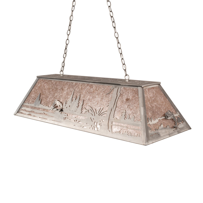 Rustic Lodge 6 - Light Pendant, 22" - 44" H x 48" W x 17" D