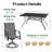 6-Person Steel Patio Dining Set with Swivel Chairs-63495087-37666290