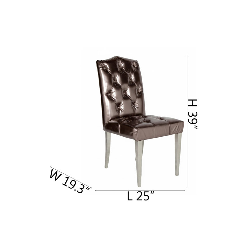 Chaise Shinny en bronze avec pieds argentés