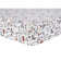 White/Gray/Red Animals 100% Cotton - Piece Standard Crib Fitted Sheet