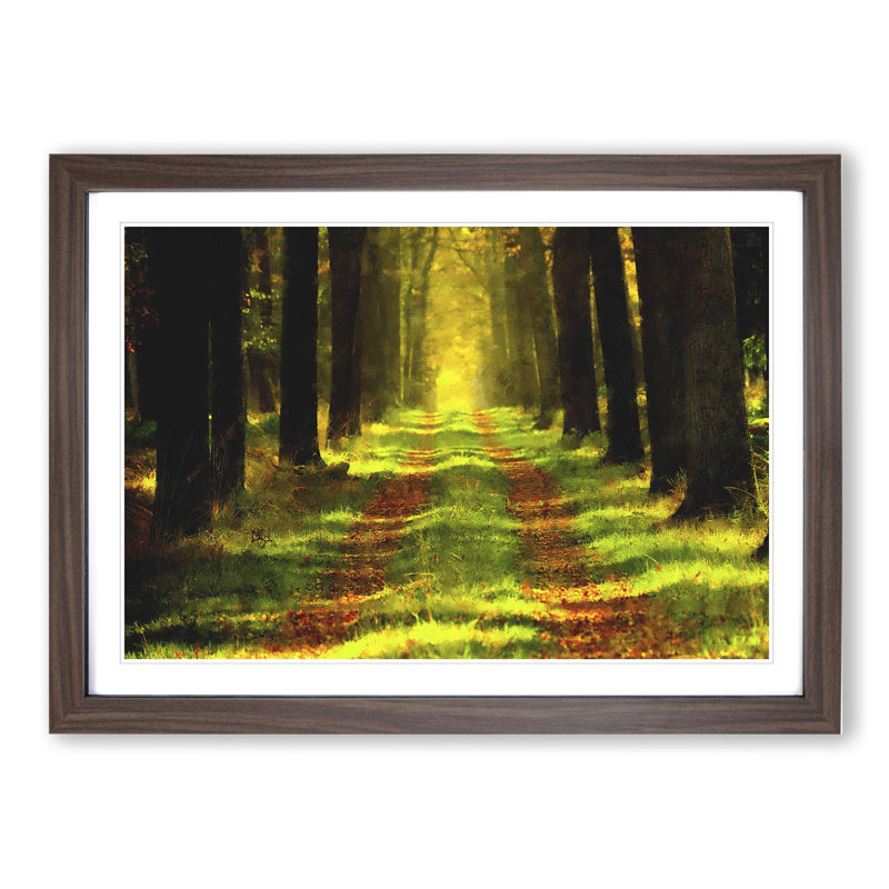 Green Forest Vol.7 - Framed Print, 27cm H x 36cm W x 2cm D, Walnut Framed