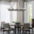 59" Dimmable Round Glass Shade Chandelier-111203651
