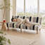 Housse pour canapé-lit moelleuse - Housse élastique sans accoudoirs pour canapés sans accoudoirs à rayures-1387529399