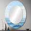 Océan Infinity Dreamscape II - grand miroir mural ovale sur métal-446134516