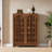 Wooden 6-Tier Shoe Storage Cabinet with Louver Doors, Adjustable Shelves for Entryway, Living Room, Bedroom, Oak-546901252