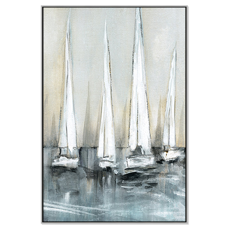 «Point of Sail II» par Susan Jill, H 61,5 po x l 41,5 po x P 2 po, Argenté