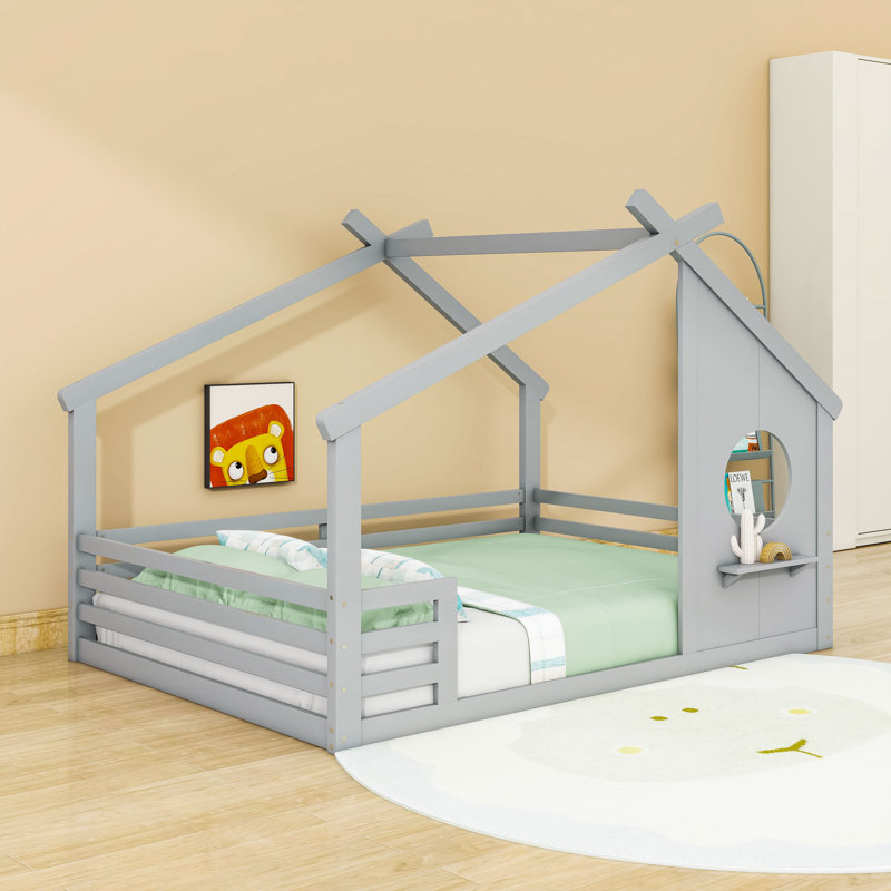 Lit pour enfant Montessori, gris, Complète