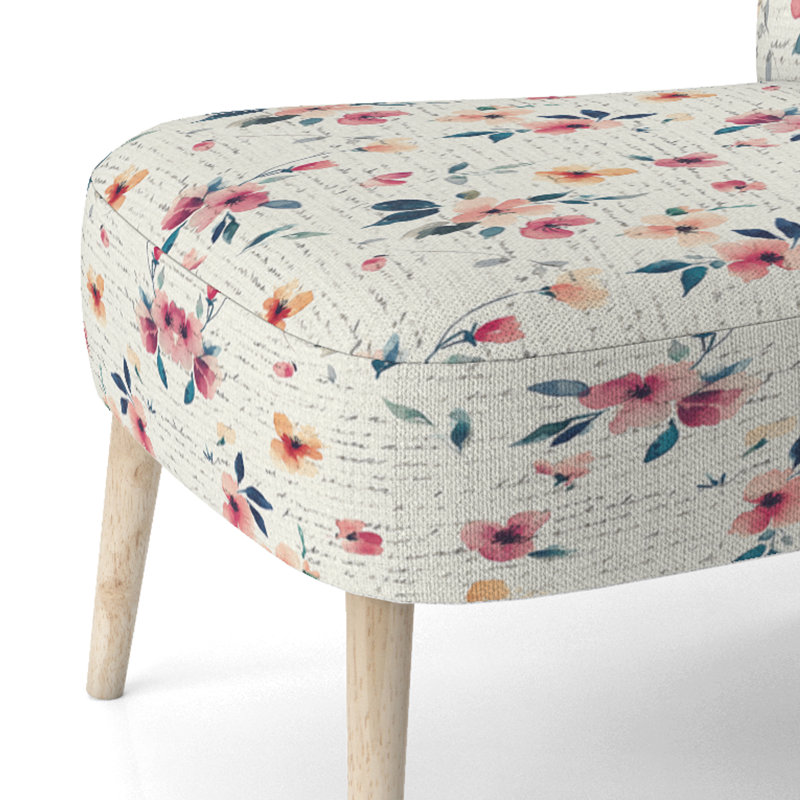 Chaise rembourrée French Country, Chaise d'appoint sans accoudoirs