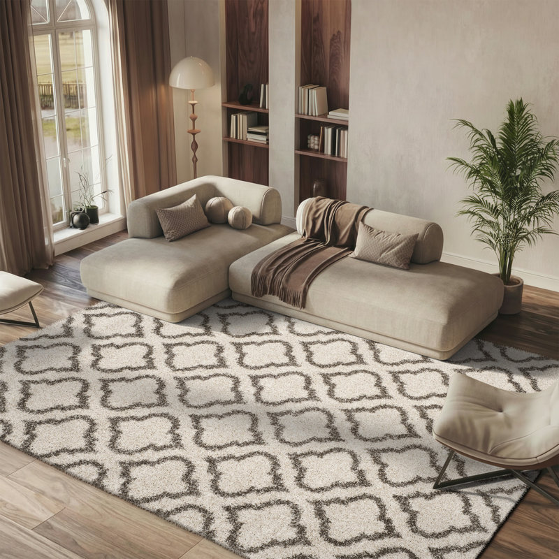 Tapis à poils longs Darrold Hudson, Rectangle 8 pi x 10 pi