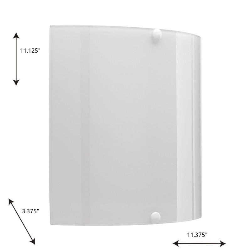 Curve LED Dimmable Sconce in White with Bronze Accents and Opal Glass