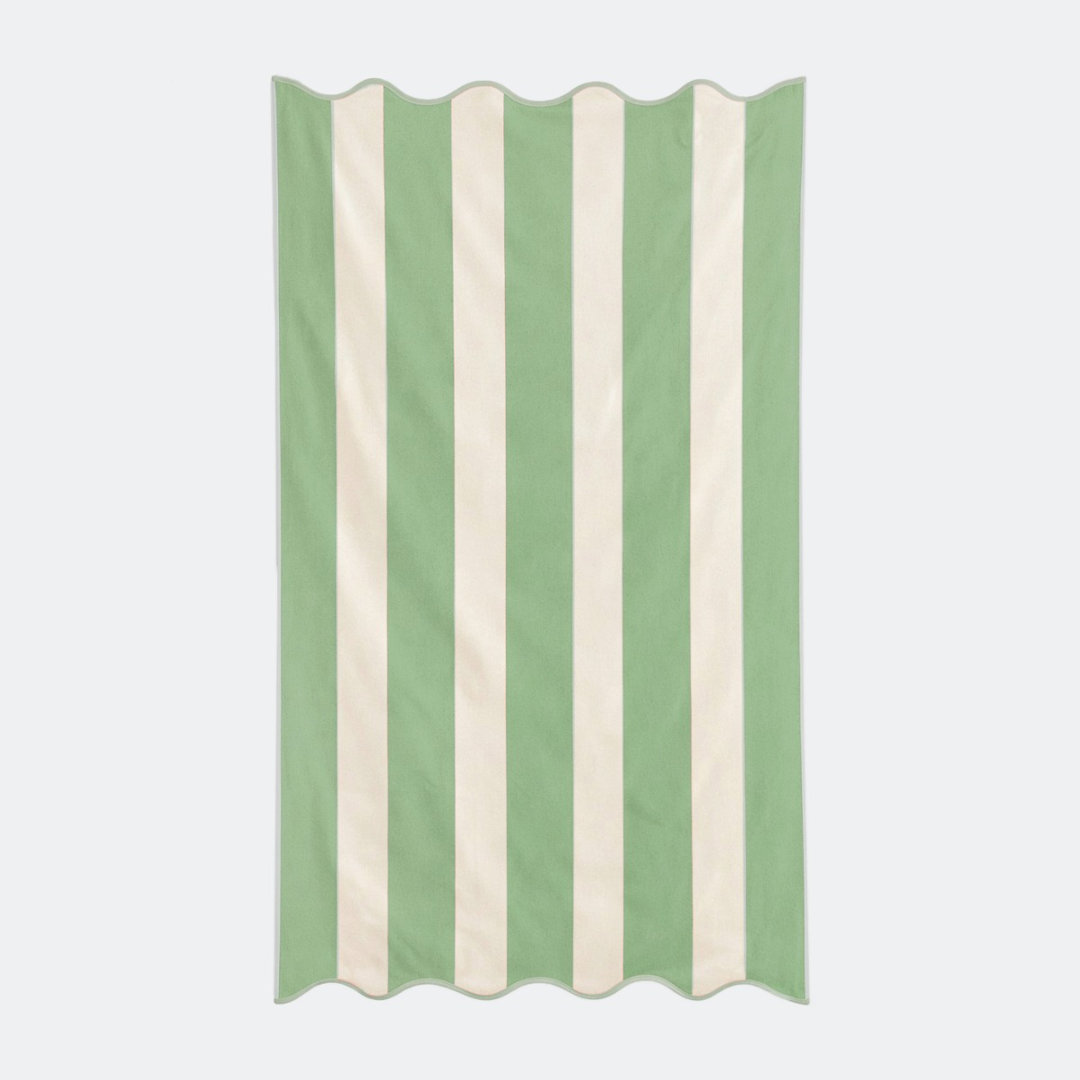 Scalloped Stripe Beach Towel