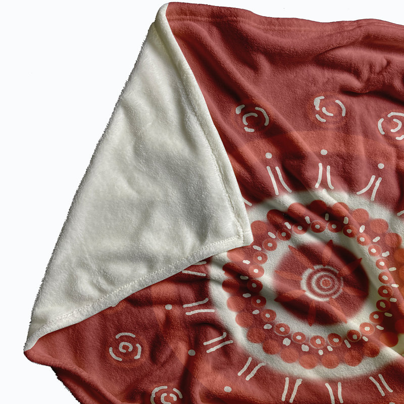 Schumaker Plain Weave / Muslin Throw Blanket, Coral