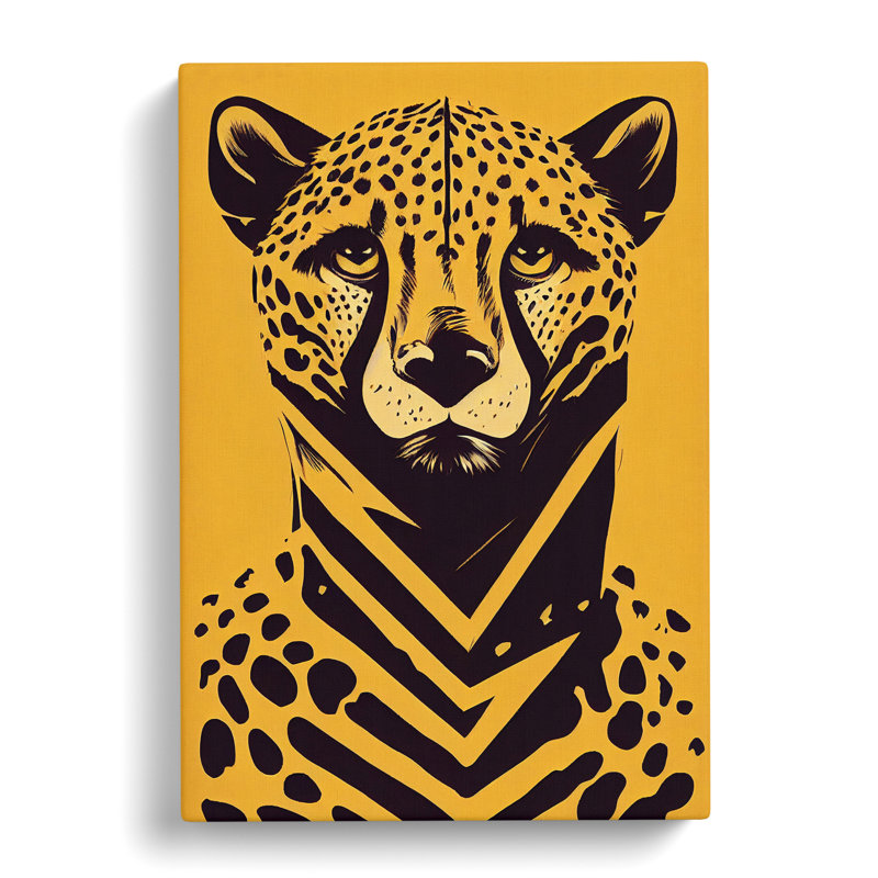 Lone Cheetah - Wrapped Canvas, 76cm H x 50cm W x 3cm D