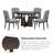 4-Piece Modern Extendable Dining Table Set With Removable Leaf-948319997-948319998