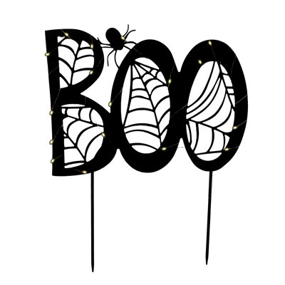 Haunted Hill Farm 28-In LED “Boo” with Stake Halloween Decoration