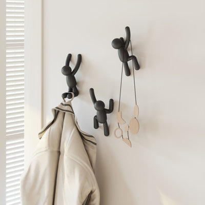 Crochets muraux Buddy, crochets décoratifs simples pour entrée, chambre à coucher, ensemble de 3